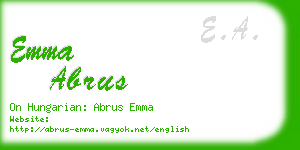 emma abrus business card